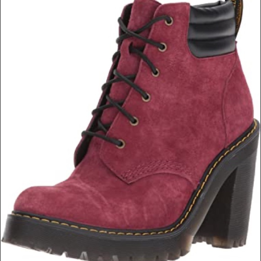 Dr. Martens Persephone 6 Eye Suede Boot, Sz 5